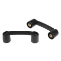 RS PRO Matt Black Plastic T Shape Drawer Handle 119.5 mm Length x 35 mm Height x 26 mm Width 267-0752