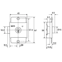 Euro-Locks a Lowe & Fletcher group Company Steel Padlockable Zinc Plated Door Bolt 67 mm 2303-5100CA