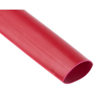RS PRO Halogen Free Heat Shrink Tubing Red 25.4 mm Sleeve Diameter x 1.2 m Length 2:1 Shrink Ratio 267-2269