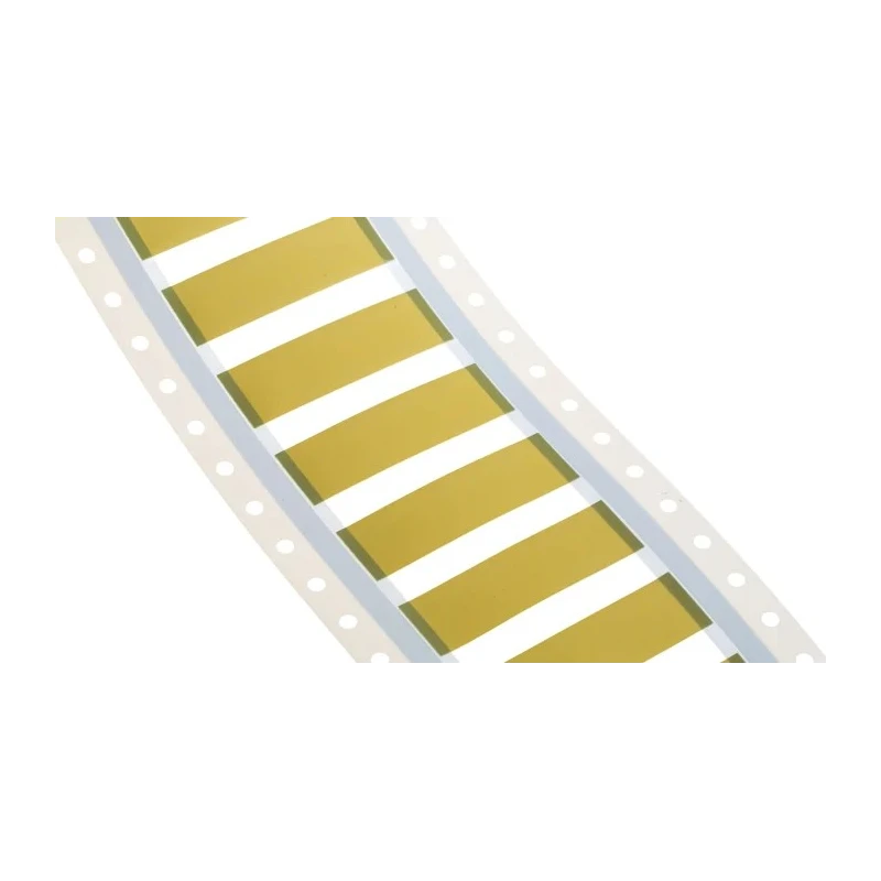 TE Connectivity Yellow White Print Heat Shrink Labels 50 mm Width, 50 mm Length, 250 Per Pack TMS-SCE-3/8-2.0-4