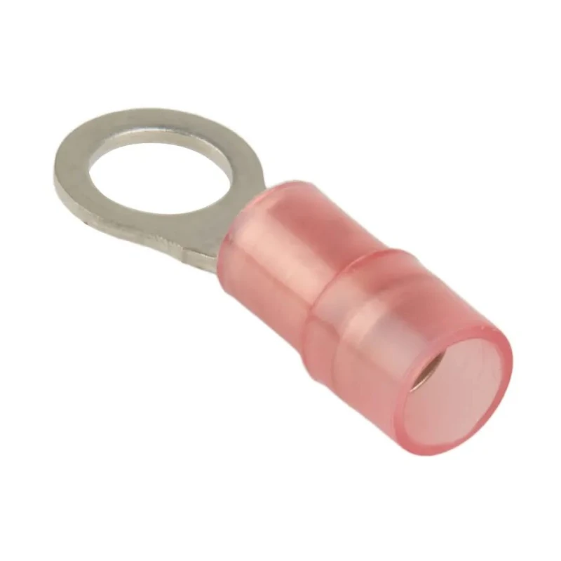 RS PRO Insulated Nylon Ring Terminal, M5 Stud, 22-16 AWG Wire Size, Copper Tin Plated, Red 267-3616