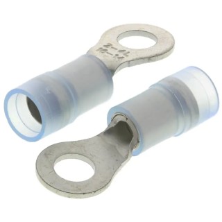 RS PRO Insulated Ring Terminal M4 Stud Size 16 AWG 14 AWG Wire Size Blue 267-3751