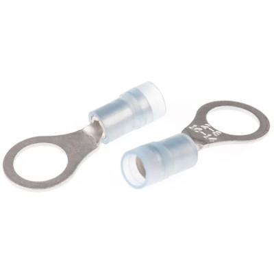 RS PRO Insulated Ring Terminal M8 Stud Size 16 AWG 14 AWG Wire Size Blue 267-3723