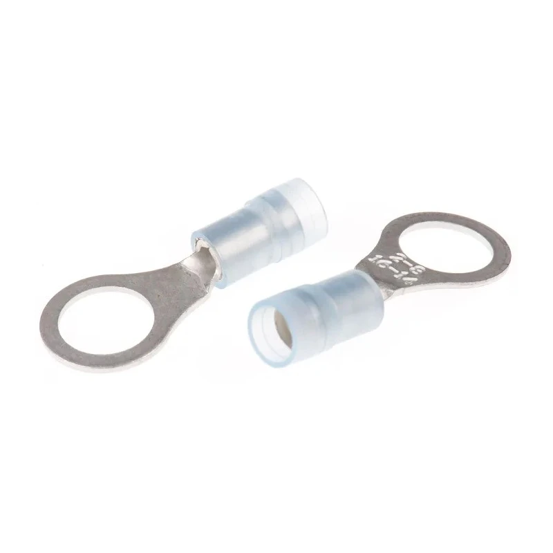 RS PRO Insulated Ring Terminal M8 Stud Size 16 AWG 14 AWG Wire Size Blue 267-3723