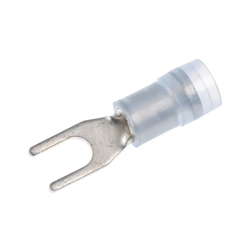 RS PRO Insulated Fork Terminal 16 AWG to 14 AWG Nylon Blue 6mm Width M3.5 Stud Size 22mm Length 267-3852