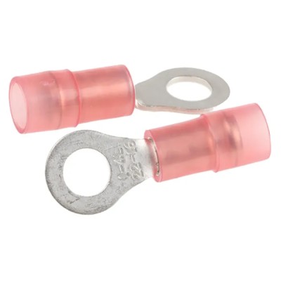 RS PRO Insulated Nylon Ring Terminal, M4 Stud Size, 22 AWG to 16 AWG Wire, Red, 21.8mm Length 267-3622