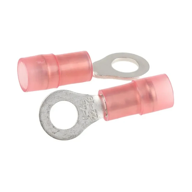 RS PRO Insulated Nylon Ring Terminal, M4 Stud Size, 22 AWG to 16 AWG Wire, Red, 21.8mm Length 267-3622