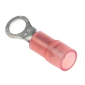 RS PRO Insulated Ring Terminal Nylon Red M4 Stud Size 22 AWG to 16 AWG Wire 0.5-1.5mm² 20.4mm Length 0.75mm 267-3638