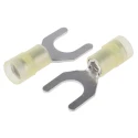 RS PRO Insulated Fork Terminal 12 AWG to 10 AWG Nylon Yellow, M8 Stud Size, 14mm Width, 30.5mm Length 267-3925