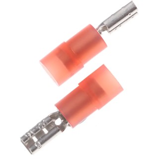 RS PRO Red Insulated Female Spade Connector Crimp 2.8 x 0.8 mm Tab Size 22 AWG to 16 AWG 267-4209