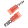 RS PRO Red Insulated Female Spade Connector Crimp 2.8 x 0.8 mm Tab Size 22 AWG to 16 AWG 267-4209