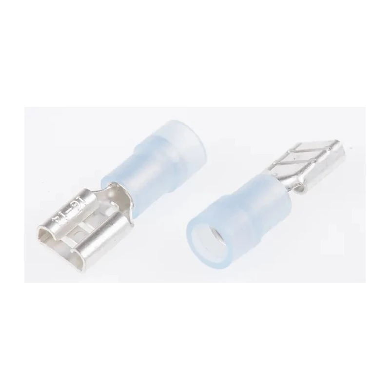 RS PRO Blue Insulated Female Spade Connector Crimp 6.35 x 0.8 mm Tab Size 16 AWG to 14 AWG 267-4142