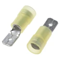 RS PRO Yellow Insulated Male Spade Connector Crimp 0.8 x 6.35 mm Tab Size 12 AWG to 10 AWG 267-4041