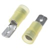 RS PRO Yellow Insulated Male Spade Connector Crimp 0.8 x 6.35 mm Tab Size 12 AWG to 10 AWG 267-4041