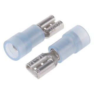 RS PRO Blue Insulated Female Spade Connector Crimp 4.75 x 0.8 mm Tab Size 16 AWG to 14 AWG 267-4243