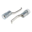 RS PRO Hooked Insulated Crimp Blade Terminal 17.4 mm Blade Length, 16 AWG to 14 AWG, Blue 267-4079