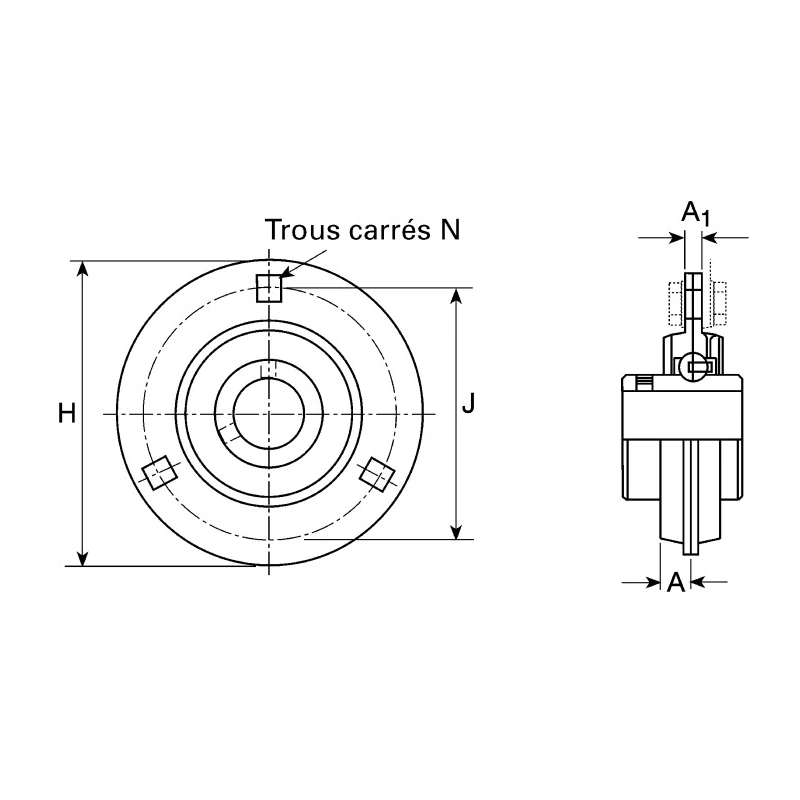 NSK-RHP 3 Hole Taper Bearing Unit Zinc Plated Steel 25 mm Inside Diameter SLFE25 R