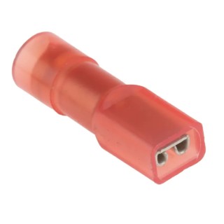 RS PRO Red Insulated Female Spade Connector Crimp 2.8 x 0.5 mm Tab Size 22 AWG to 16 AWG 267-4259
