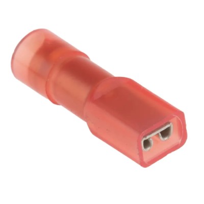 RS PRO Red Insulated Female Spade Connector Crimp 2.8 x 0.5 mm Tab Size 22 AWG to 16 AWG 267-4259