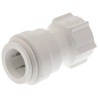 JG Speedfit Plastic Pipe Fitting Straight 1/2 in BSP Tap Adapter Chlorinated Polyvinyl Chloride United Kingdom PSE3201W