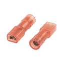 RS PRO Red Insulated Female Spade Connector, Crimp, 2.8 x 0.8 mm Tab Size 22 AWG to 16 AWG 267-4265
