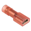 RS PRO Red Insulated Female Spade Connector Crimp 4.75 x 0.8 mm Tab Size 22 AWG to 16 AWG 267-4293