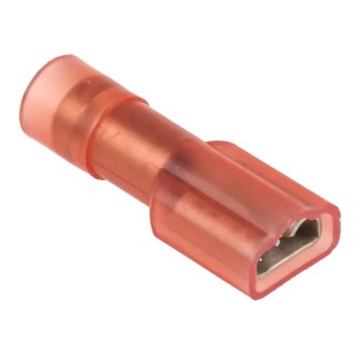 RS PRO Red Insulated Female Spade Connector Crimp 4.75 x 0.8 mm Tab Size 22 AWG to 16 AWG 267-4293