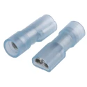 RS PRO Blue Insulated Female Spade Connector, Crimp Termination, 4.75 x 0.5 mm Tab Size, 16 AWG to 14 AWG 267-4300