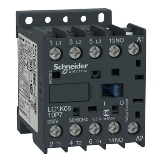 Schneider Electric TeSys K 3-Pole 9A, 4 kW Contactor with 110V AC Coil LC1K0910F7