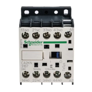 Schneider Electric TeSyS CA Electromagnetic Contactor, 24V ac Coil, 4-Pole, 10A, 690V ac CA2KN31B7