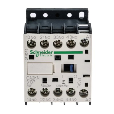 Schneider Electric TeSyS CA Electromagnetic Contactor, 24V ac Coil, 4-Pole, 10A, 690V ac CA2KN31B7