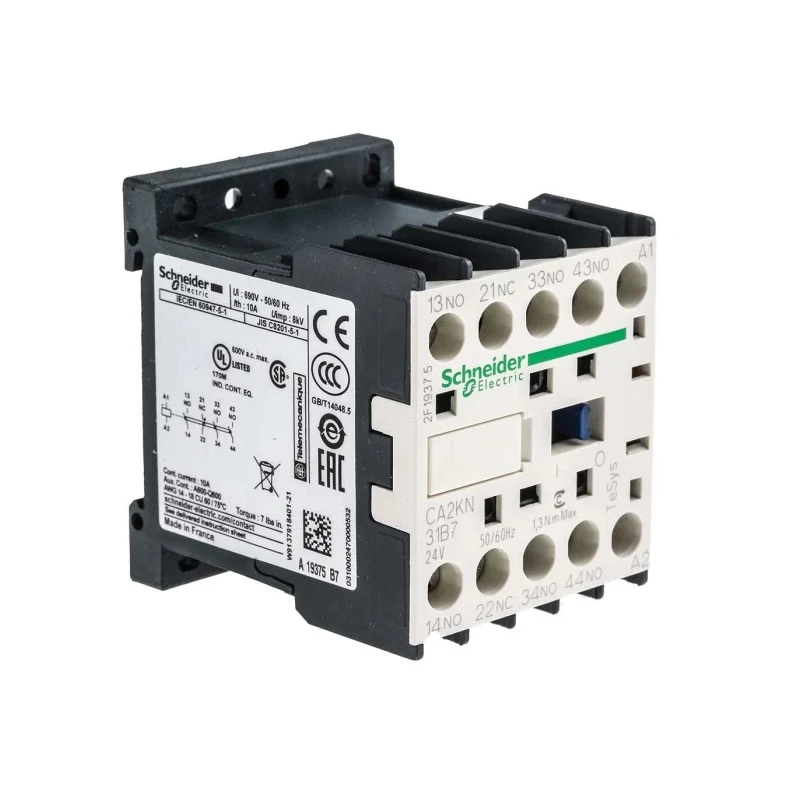 Schneider Electric TeSyS CA Electromagnetic Contactor, 24V ac Coil, 4-Pole, 10A, 690V ac CA2KN31B7