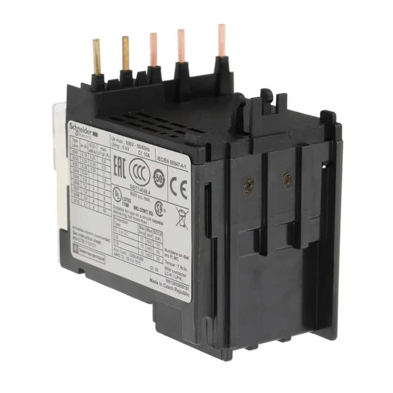 Schneider Electric TeSyS LR Thermal Overload Relay, 1 NO/1 NC, 0.8–1.2 A Adjustable Current Range, 100 W, 250 V DC, LR2K0306