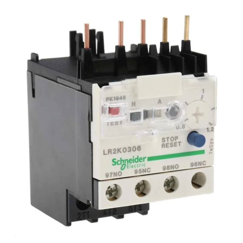 Schneider Electric TeSyS LR Thermal Overload Relay, 1 NO/1 NC, 0.8–1.2 A Adjustable Current Range, 100 W, 250 V DC, LR2K0306