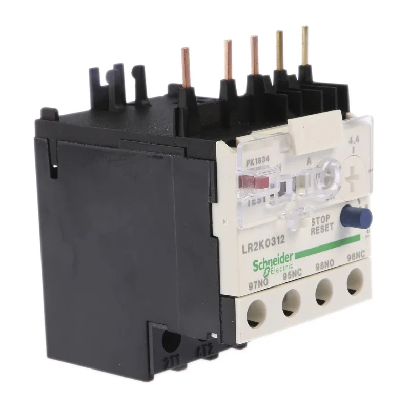 Schneider Electric TeSys Thermal Overload Relay 1 NO/1 NC 3.7A 5.5A F.L.C 5.5A Contact Rating 100W 250V DC LR2K0312