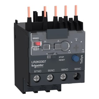 Schneider Electric TeSyS LR Thermal Overload Relay 1 NO/1 NC, 1.2-1.8A Adjustable Current, 100W Power Rating, 250 V LR2K0307