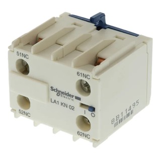 Schneider Electric Auxiliary Contact 2 Contact 2 NC, TeSyS CA, Screw DIN Rail Mount, 10A, 600V AC LA1KN02