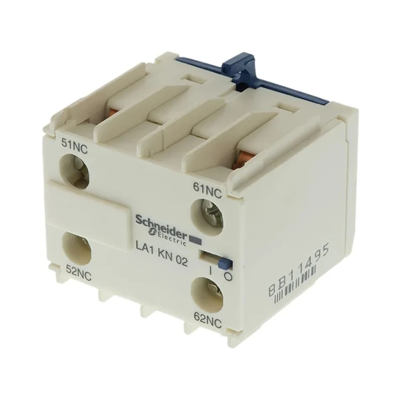 Schneider Electric Auxiliary Contact 2 Contact 2 NC, TeSyS CA, Screw DIN Rail Mount, 10A, 600V AC LA1KN02