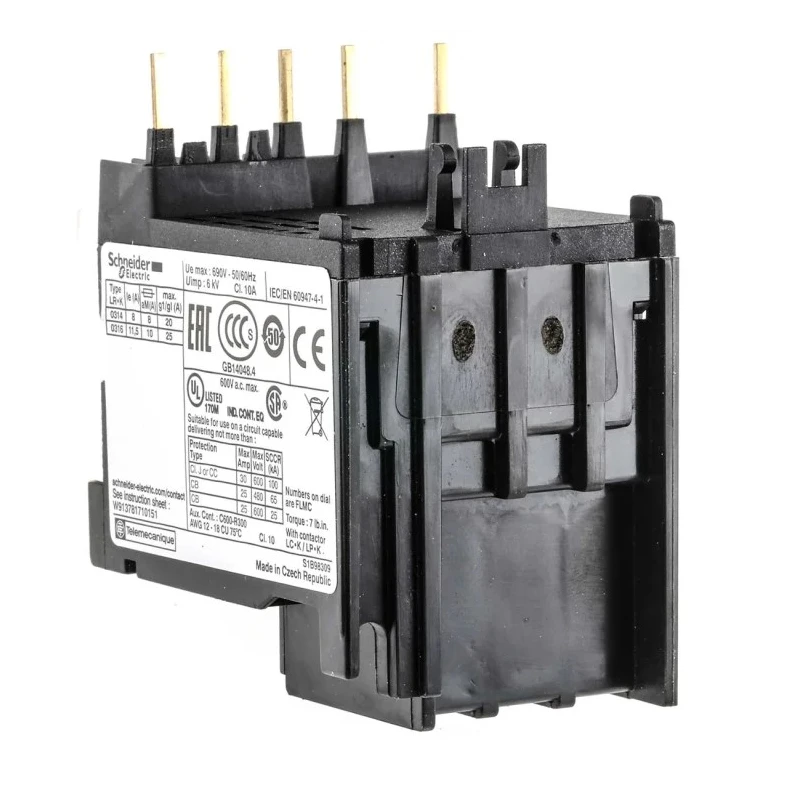 Schneider Electric TeSys Thermal Overload Relay 1 NO/1 NC 11.5A 8A FLC 100W 250V DC LR2K0316