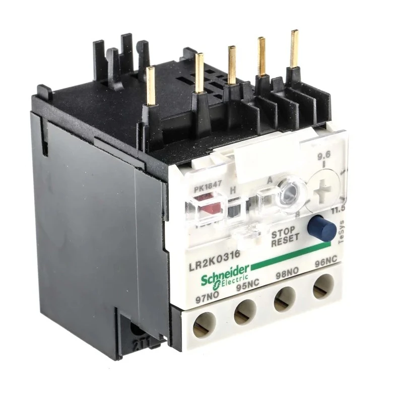 Schneider Electric TeSys Thermal Overload Relay 1 NO/1 NC 11.5A 8A FLC 100W 250V DC LR2K0316