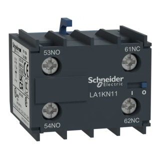 Schneider Electric Auxiliary Contact, 2 Contact, 1 NO/1 NC, TeSyS CA, Screw, DIN Rail Mount, 10 A, 600V AC, LA1KN11