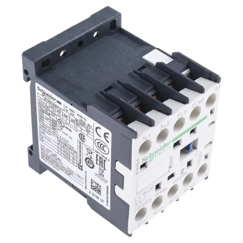 Schneider Electric TeSyS LR Thermal Overload Relay 1 NO/1 NC, 5.5A–8A F.L.C, 8A Contact Rating, 100 W, 250 V dc LR2K0314