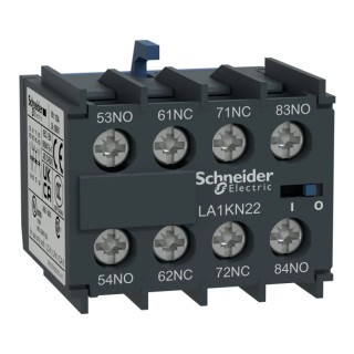 Schneider Electric Auxiliary Contact 4 Contact 2 NC 2 NO Screw Clamp, 10 A, 690 V ac, Front Mounting LA1KN22