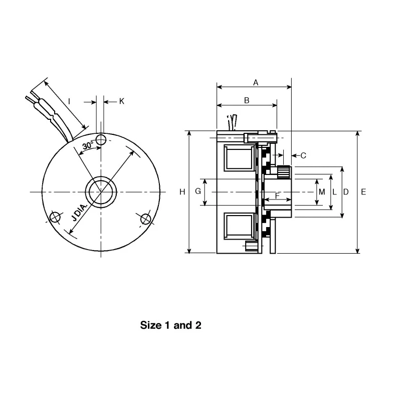 WARNER ELECTRIC EUROPE Electromagnetic Brake Power On 1.69 Nm 24V M.1704.2321