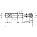 ACE Shock Absorber M14 x 1.5 Thread Size, 87.7 mm Length, 11.9 mm Stroke Length, 114.7 mm Overall Length SC190EUM-4