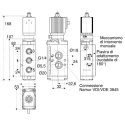 Burkert Pneumatic Solenoid Valve Pilot/Spring 1/4 in G NAMUR Manifold Threaded Mount Type Wall DIN Rail 24V ac/dc 133046