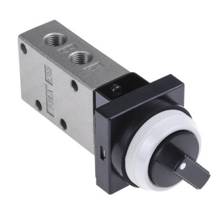 SMC Pneumatic Manual Control Valve Twist Selector 1 MPa Maximum Operating Pressure 338.77 NL/min Maximum Flow VM430-01-34B