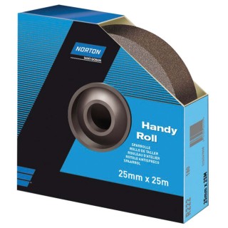 Norton Aluminium Oxide Abrasive Paper Roll 25m Length 50mm Width P40 Grit Coarse Grade 63642531829