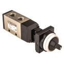 SMC Twist Selector Pneumatic Manual Control Valve VFM300 Series Rc 1/4 Thread 5 Ports 5/2 Function Aluminium VFM350-02-34B