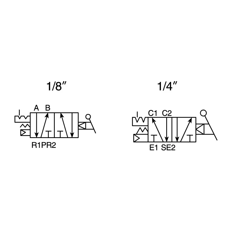 SMC Toggle Lever Pneumatic Manual Control Valve VFM300 Series Rc 1/4 0.9 Mpa Aluminium Alloy VFM350-02-08